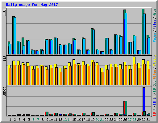 Daily usage for May 2017