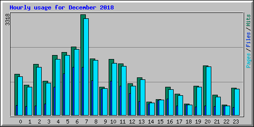 Hourly usage for December 2018