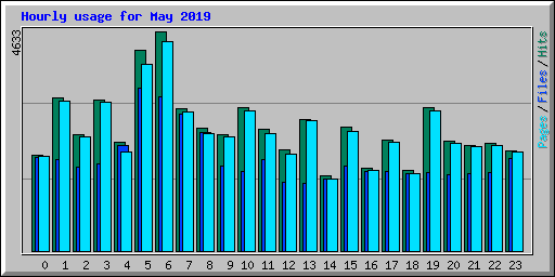Hourly usage for May 2019