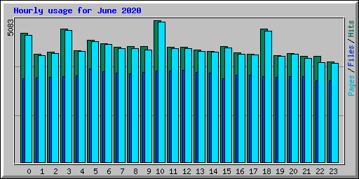 Hourly usage for June 2020