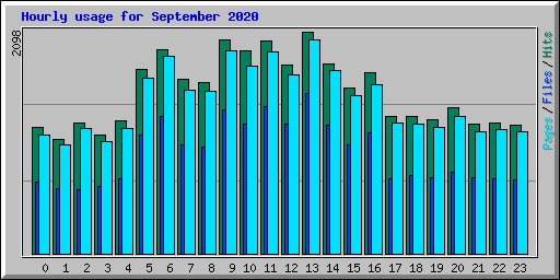 Hourly usage for September 2020