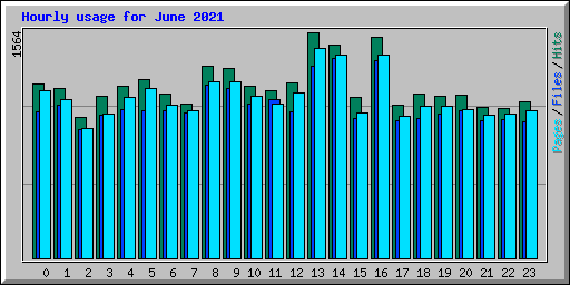 Hourly usage for June 2021