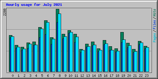 Hourly usage for July 2021