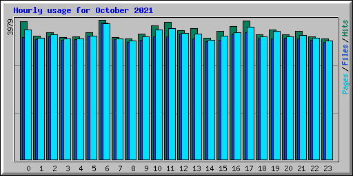 Hourly usage for October 2021