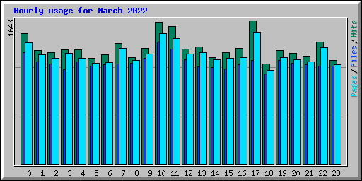 Hourly usage for March 2022