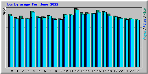 Hourly usage for June 2022