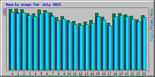 Hourly usage for July 2022