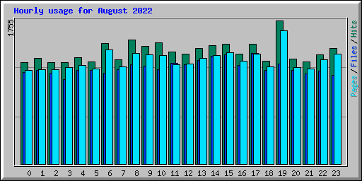 Hourly usage for August 2022