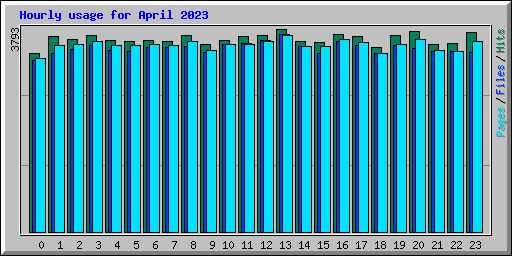 Hourly usage for April 2023