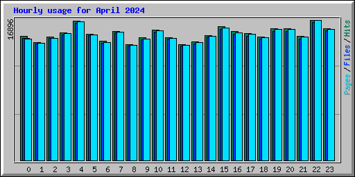 Hourly usage for April 2024