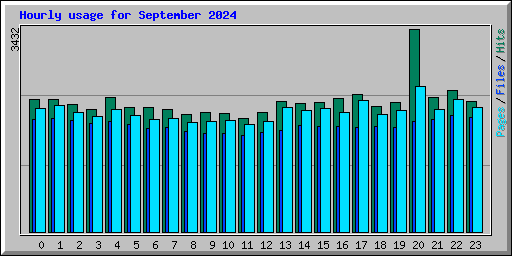 Hourly usage for September 2024