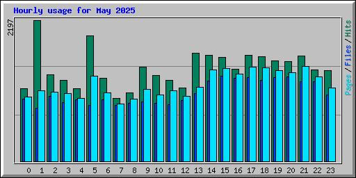 Hourly usage for May 2025