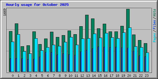 Hourly usage for October 2025